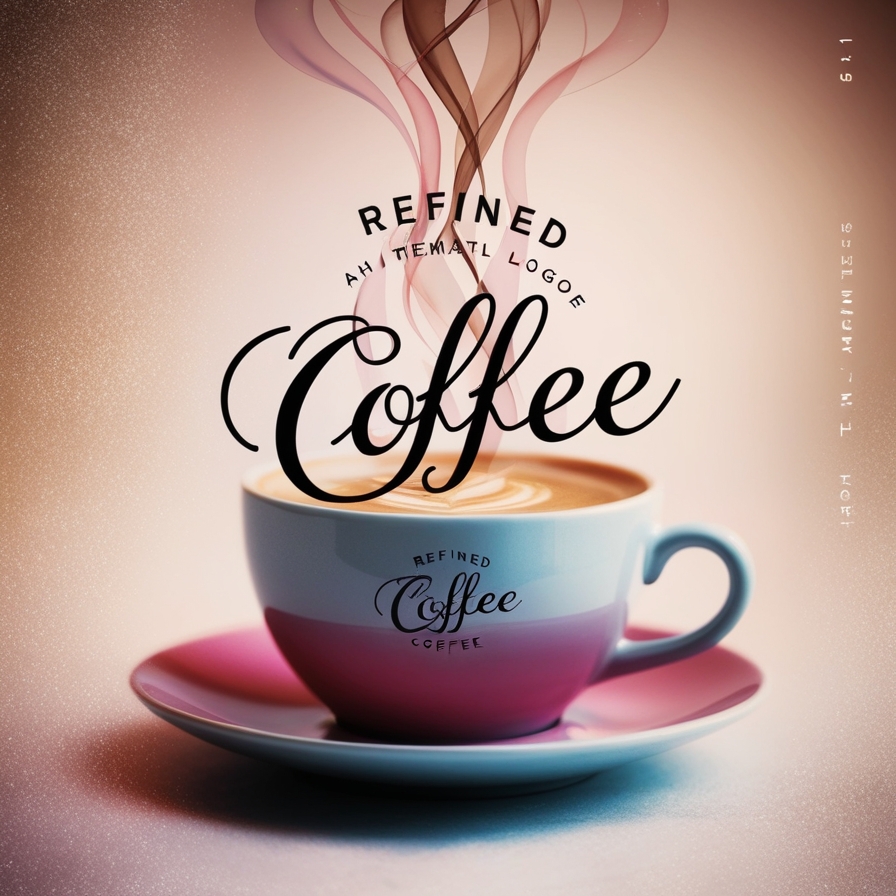 Refined AI coffee logo with cursive typography and steam lines created with GPT-Image 1.5 -