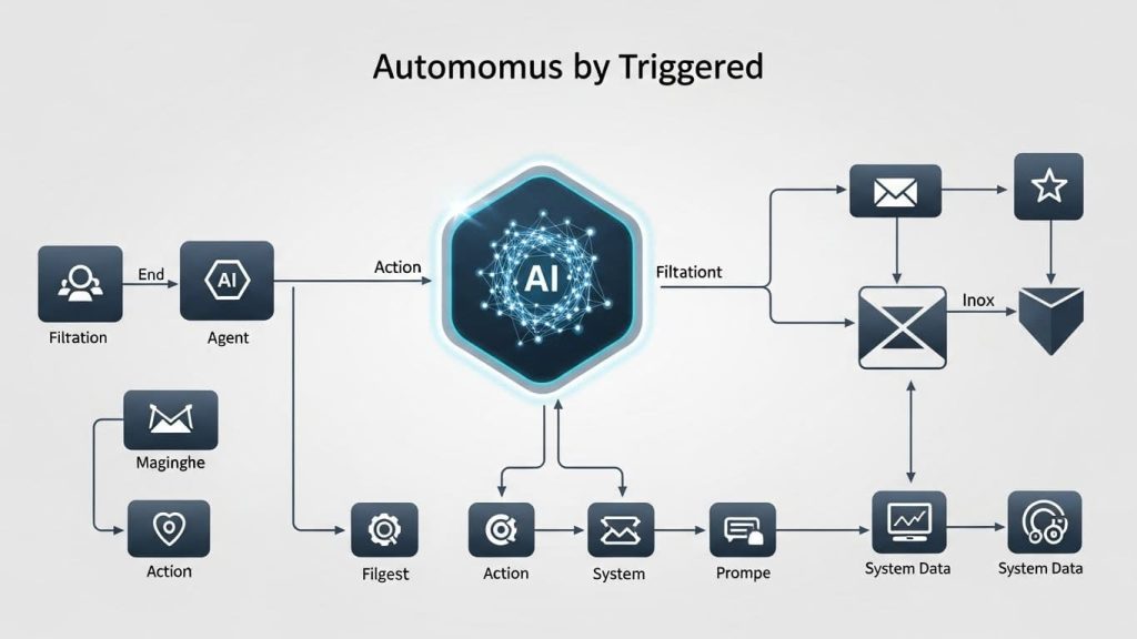 Architecture map of a multi-agent AI system for autonomous business tasks