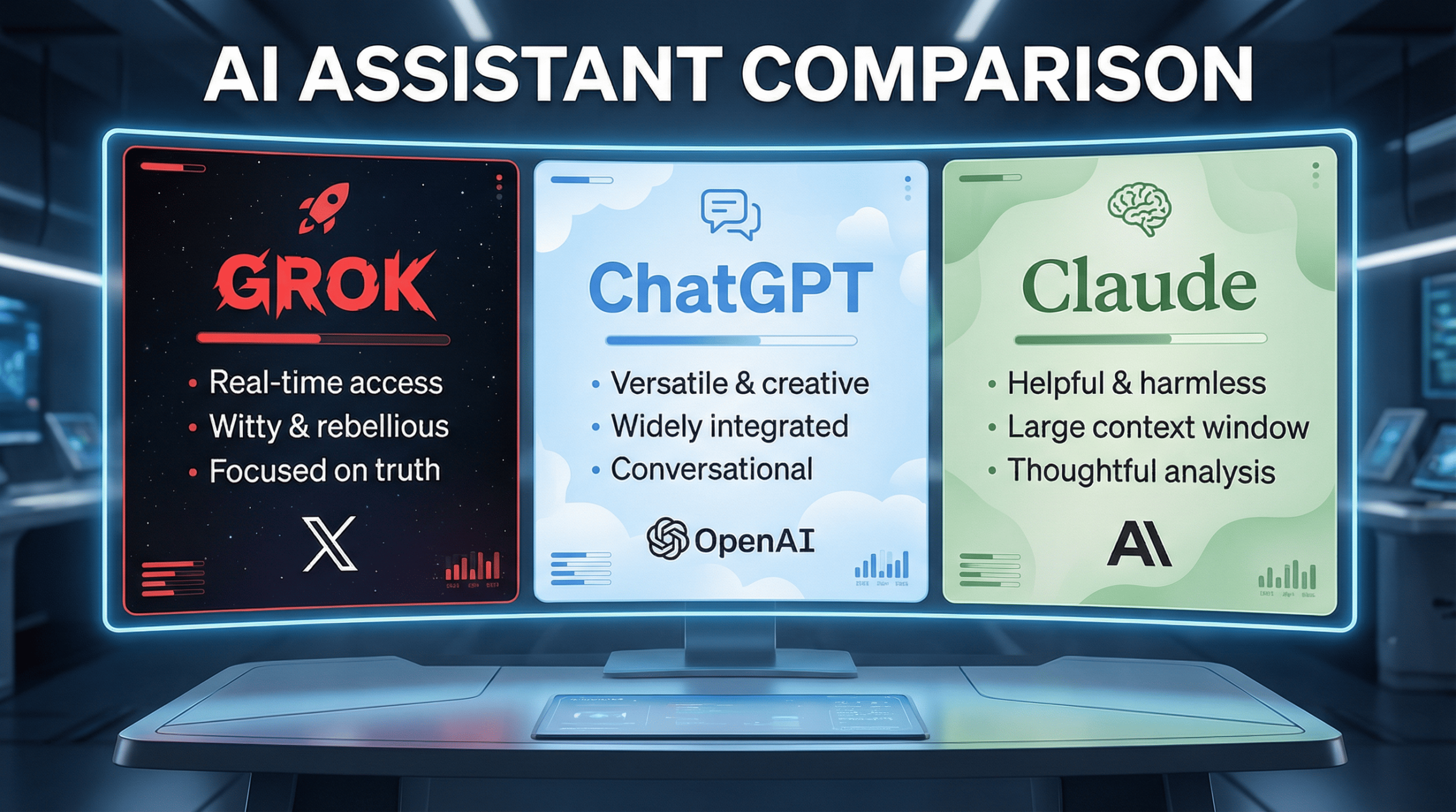 Grok vs ChatGPT vs Claude: The Ultimate 2026 Comparison (With Real Benchmarks)