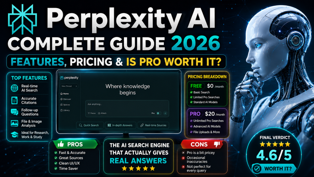Perplexity AI Complete Guide 2026: Features, Pricing & Is Pro Worth It?