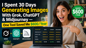 I Spent 30 Days Generating Images With Grok, ChatGPT & Midjourney — One Tool Saved Me $600/Year (Honest Results)